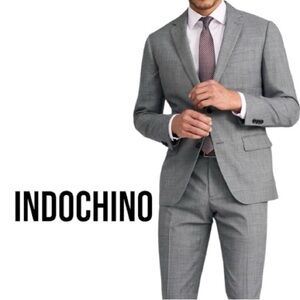 LUXURY Athletic Fit Suit Jacket | Grey Sharkskin | 38R